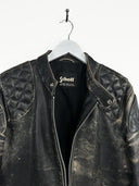Giacca in pelle Schott marrone biker (26g318) - L