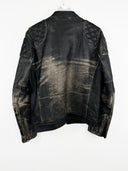 Giacca in pelle Schott marrone biker (26g318) - L