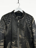 Giacca in pelle Schott marrone biker (26g318) - L
