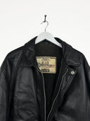 Giacca  in pelle nera Alan Gordon (26g31) - L