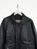 Giacca  in pelle nera Alan Gordon (26g31) - L