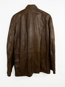 Giacca in pelle marrone (26g322) - L