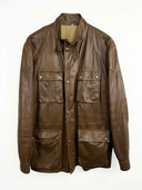 Giacca in pelle marrone (26g322) - L