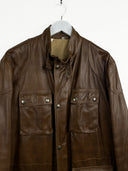 Giacca in pelle marrone (26g322) - L