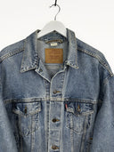 Giacca Levi's in jeans blu anni 80 (26g327) - L