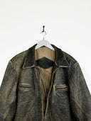 Giacca in pelle marrone faded 90s (26g32) - M
