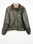 Giacca in pelle marrone faded 90s (26g32) - M