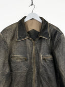 Giacca in pelle marrone faded 90s (26g32) - M
