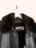 Giacca Bomber in pelle Schott marrone (26g333) - L/48