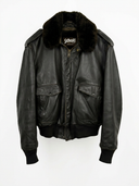 Giacca Bomber in pelle Schott marrone (26g333) - L/48