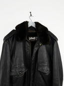 Giacca Bomber in pelle Schott marrone (26g333) - L/48