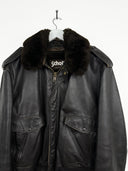 Giacca Bomber in pelle Schott marrone (26g333) - L/48