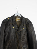 Giacca in pelle chiodo Schott Perfecto marrone 90s (26g335) - M-44