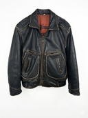 Giacca in pelle Bomb Boogie nera 90s (26g336) - L