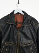Giacca in pelle Bomb Boogie nera 90s (26g336) - L