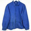Giacca camicia blu da lavoro anni 80 (26g366) - M/L
