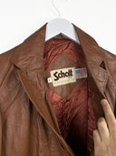 Giacca in pelle Schott cammello anni 80 (26g377) - S