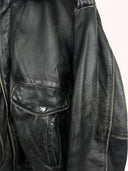 Giacca bomber in pelle Bomb Boogie nera (26g38) - XL