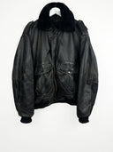 Giacca bomber in pelle Bomb Boogie nera (26g38) - XL