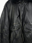 Giacca bomber in pelle Bomb Boogie nera (26g38) - XL