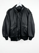 Giacca bomber Schott in pelle nero imbottito (26g62) - L
