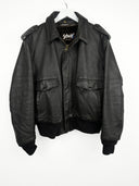 Giacca bomber Schott in pelle marrone scuro (26g64) - 46/M
