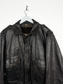 Giacca bomber Schott in pelle marrone  (26g66) - L