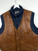 Gilet Schott imbottito pelle piumino 90s (26gt26) - L