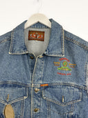 Gilet in jeans con ricami anni 80 (26gt28) - L