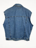 Gilet in jeans con ricami anni 80 (26gt28) - L