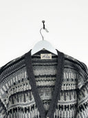 Maglione cardigan grigio misto lana (26m03) - M