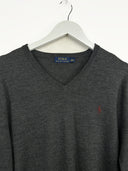 Maglione girocollo Ralph Lauren grigio scuro lana (26m28) - M
