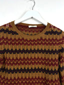 Maglia Prada crochet 100% cashmere marrone nero (26m30) - M