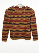 Maglia Prada crochet 100% cashmere marrone nero (26m30) - M