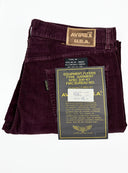 Pantaloni Avirex bordeaux a costine deadstock 90s (26pa38) -52
