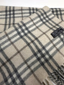 Sciarpa Burberry panna grigia in lana (26sc03)