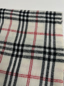 Sciarpa Burberry bianca nera in lana (26sc05)