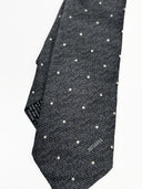 Cravatta Missoni grigia a pois 100% seta (26sc18)