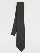 Cravatta Hermes grigia cashmere lino 90s (26sc19)