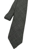 Cravatta Hermes grigia cashmere lino 90s (26sc19)