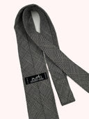 Cravatta Hermes grigia cashmere lino 90s (26sc19)