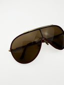 Occhiali da sole Yves Saint Laurent YVS rossi  Made in France 80s (26sc22)