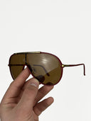 Occhiali da sole Yves Saint Laurent YVS rossi  Made in France 80s (26sc22)