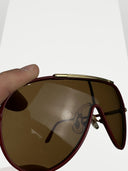 Occhiali da sole Yves Saint Laurent YVS rossi  Made in France 80s (26sc22)