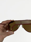 Occhiali da sole Yves Saint Laurent YVS rossi  Made in France 80s (26sc22)