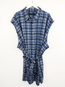 Abito Ralph Lauren blu a quadri (26v02) - M/L