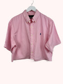 Camicia Ralph Lauren rosa a righe cropped - M