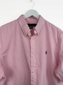 Camicia Ralph Lauren rosa a righe cropped - M