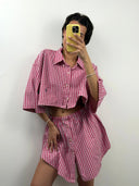 Completo camicia + gonna Ralph Lauren rosso a quadretti (2606) - tg U