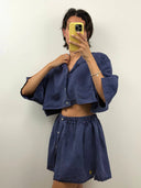 Completo camicia + gonna Ralph Lauren blu (26-128)  - TG U